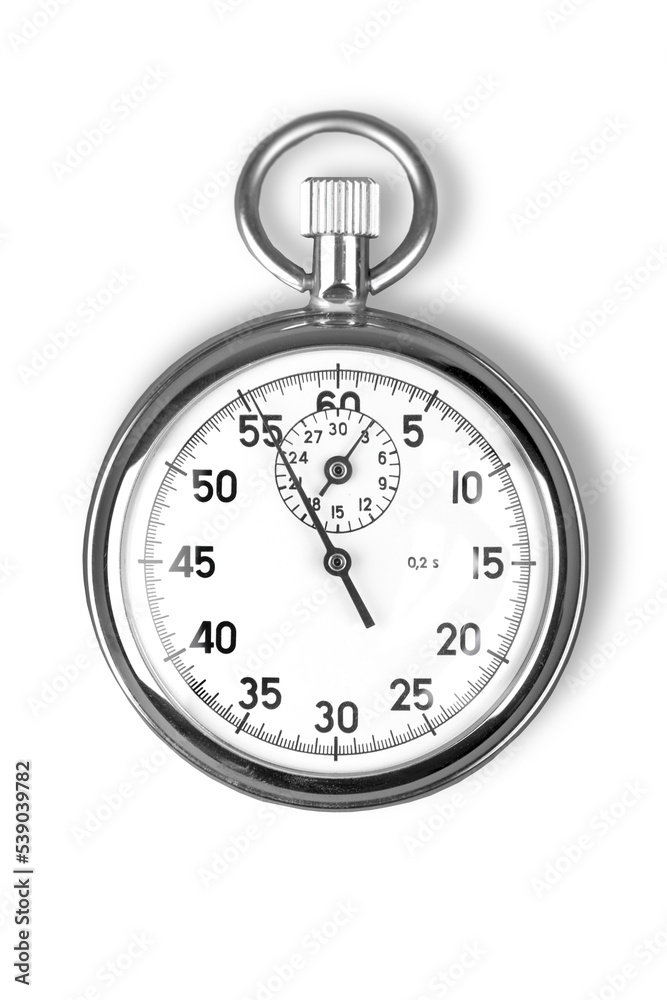 Old stopwatch isolated on a white background Old stopwatch isolated on a white background