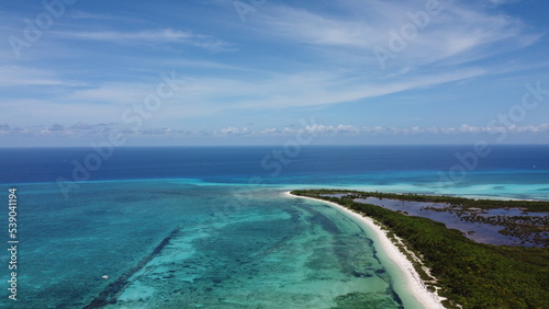View beach cozumel island drone  photo