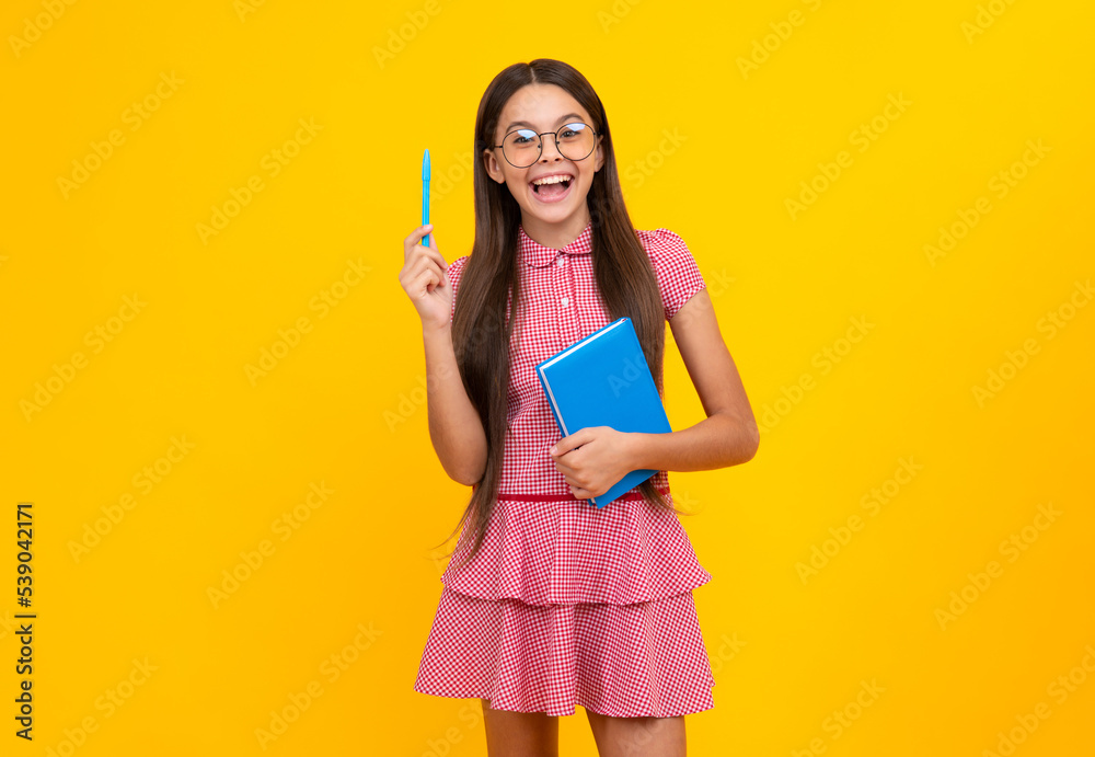 School child with book. Learning and education. School child with book. Learning and education.