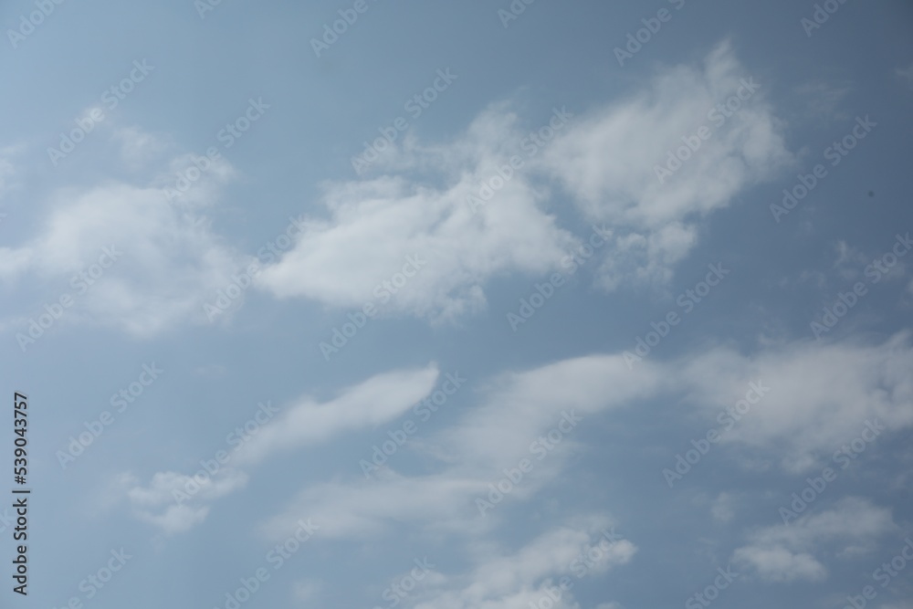 Picturesque view of beautiful blue sky with white clouds