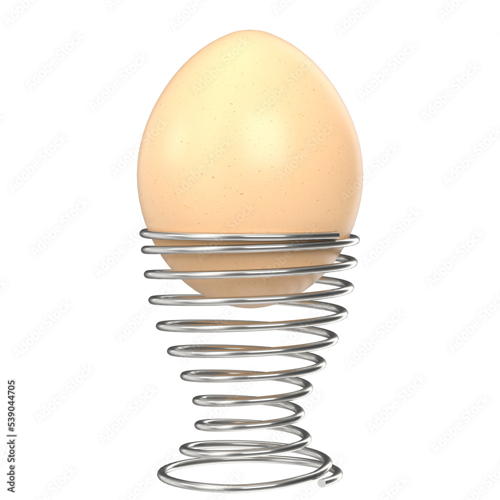 3d rendering illustration of an egg on a holder 3d rendering illustration of an egg on a holder