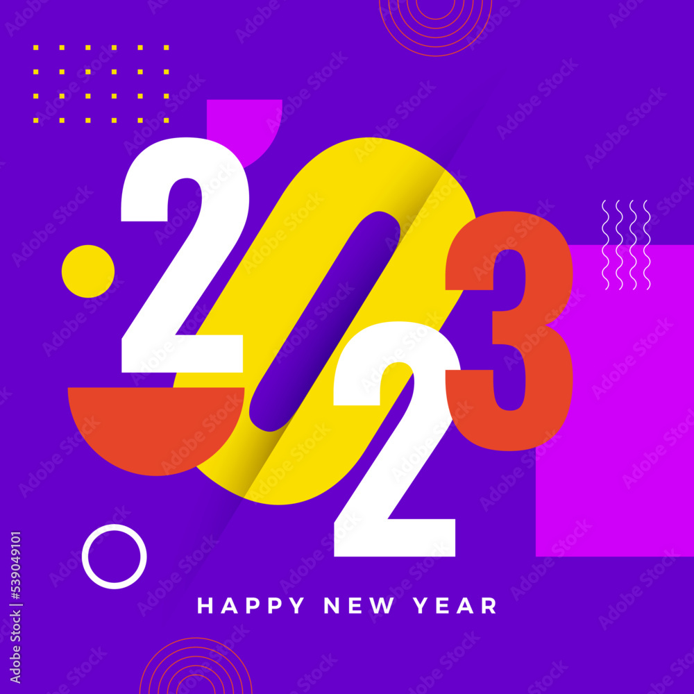 Happy new year 2023 social media template and greeting card design Happy new year 2023 social media template and greeting card design