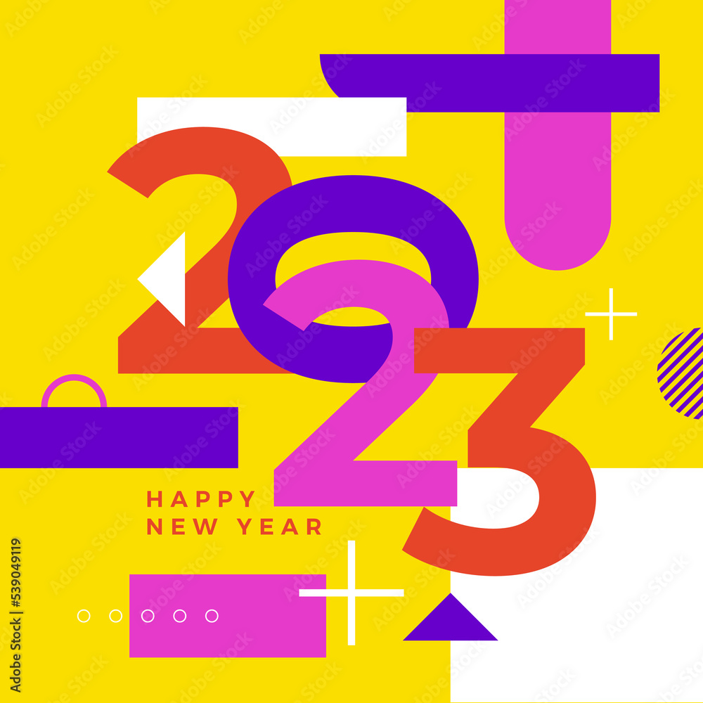Happy new year 2023 social media template and greeting card design Happy new year 2023 social media template and greeting card design