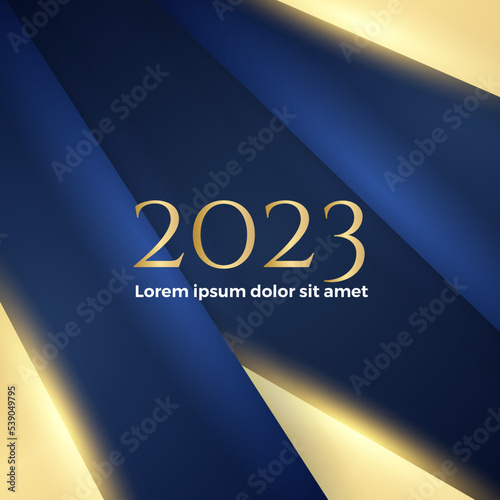 Happy new year 2023 social media template and greeting card design
