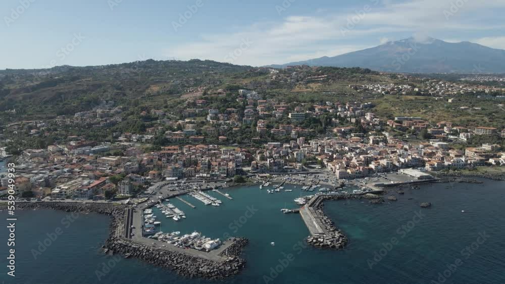 Aerial view of Aci Trezza, Sicily, Italy. Aerial view of Aci Trezza, Sicily, Italy.