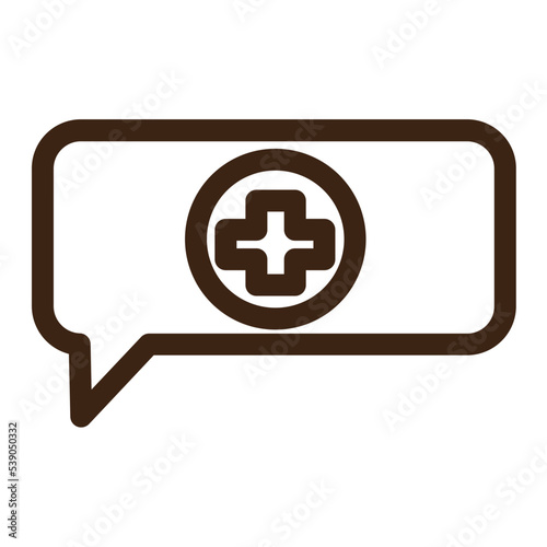 bubble chat comments medical message speech talking icon
