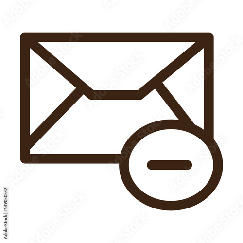 block emails envelop letter mail messages minus icon