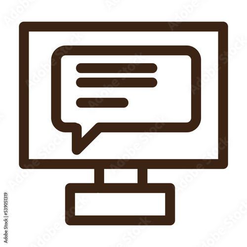 chat comments lcd message online talking icon