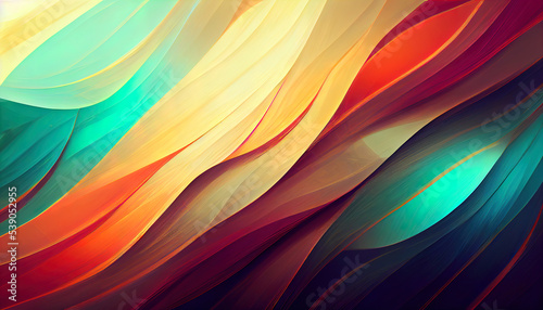 Rainbow Blend Background Layers Abstract. Gradient background design, colorful shapes. 3d Illustration