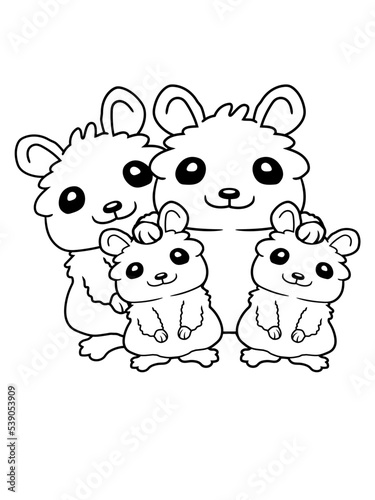 Papa Mama Kinder Hamster 