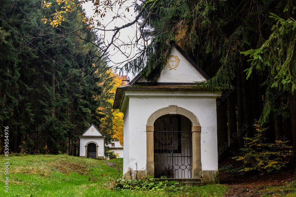 One of the chapels of the Way of the Cross in Usti nad Orlici, Czech Republic One of the chapels of the Way of the Cross in Usti nad Orlici, Czech Republic