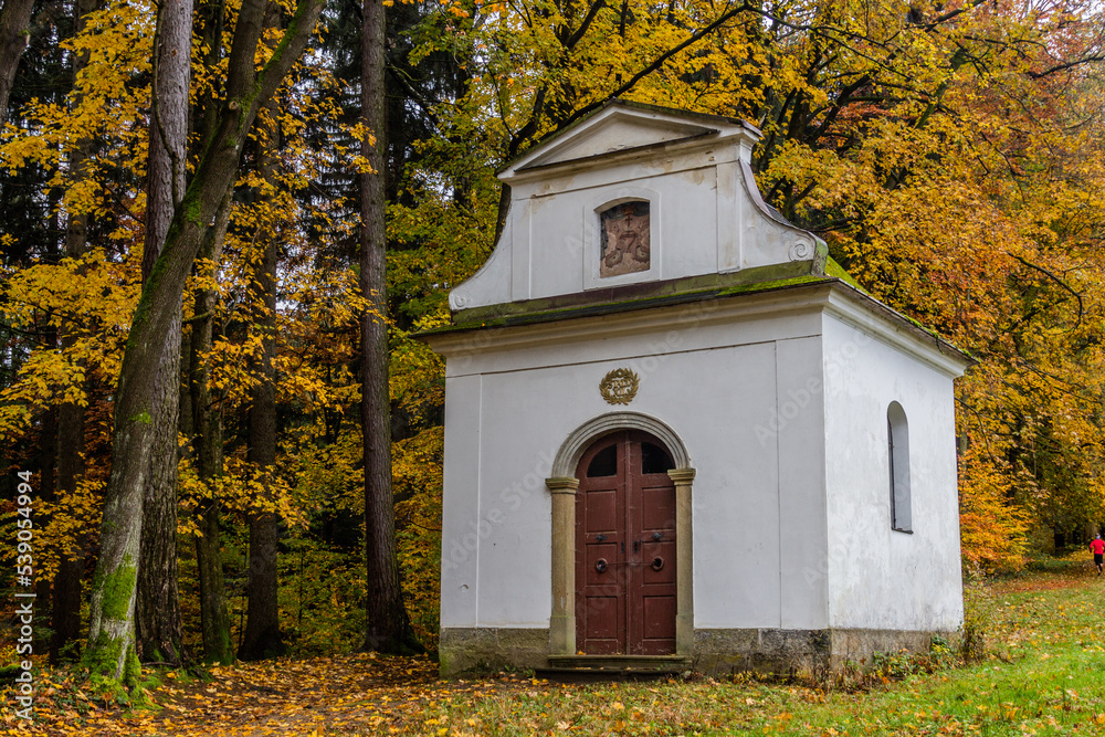 One of the chapels of the Way of the Cross in Usti nad Orlici, Czech Republic One of the chapels of the Way of the Cross in Usti nad Orlici, Czech Republic
