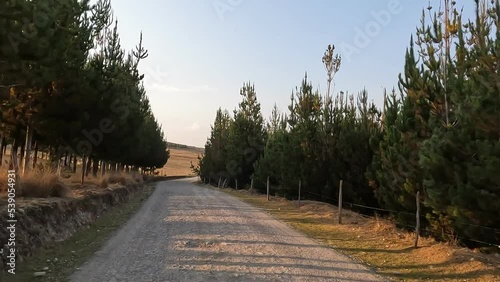 Road trip in the Peruvian Andes. High altitude mountains trip by car crossing the Andean country side. 