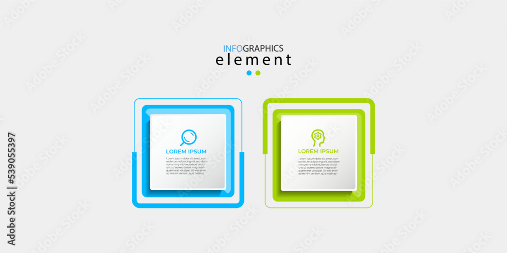 Modern business infographic template design with 2 step or options. Cool design for process diagram, presentations, workflow layout, banner, flow chart, wall information.Eps10 vector Modern business infographic template design with 2 step or options. Cool design for process diagram, presentations, workflow layout, banner, flow chart, wall information.Eps10 vector