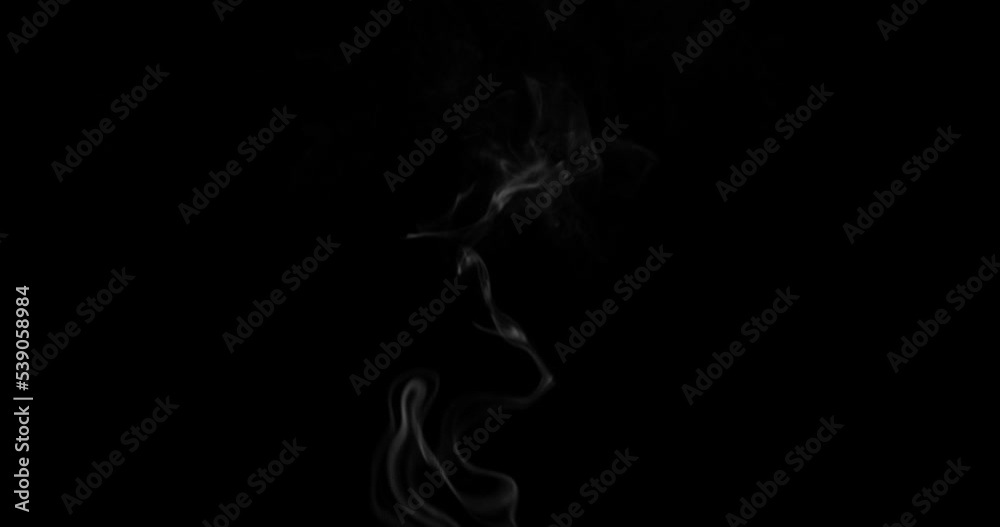 30 Frames Cigarette smoke looping,seamless black background