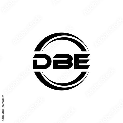 DBE letter logo design with white background in illustrator  vector logo modern alphabet font overlap style. calligraphy designs for logo  Poster  Invitation  etc.