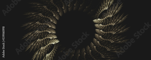 winged space hole abstract background