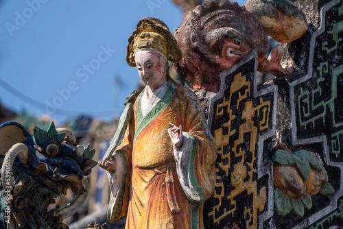 Guangzhou, Guangdong, China, 12 .04.2021. The Chen Clan Ancestral Hall is an academic temple, built in 1894, exemplifies traditional Chinese Lingnan architecture. Now the Guangdong Folk Art Museum.