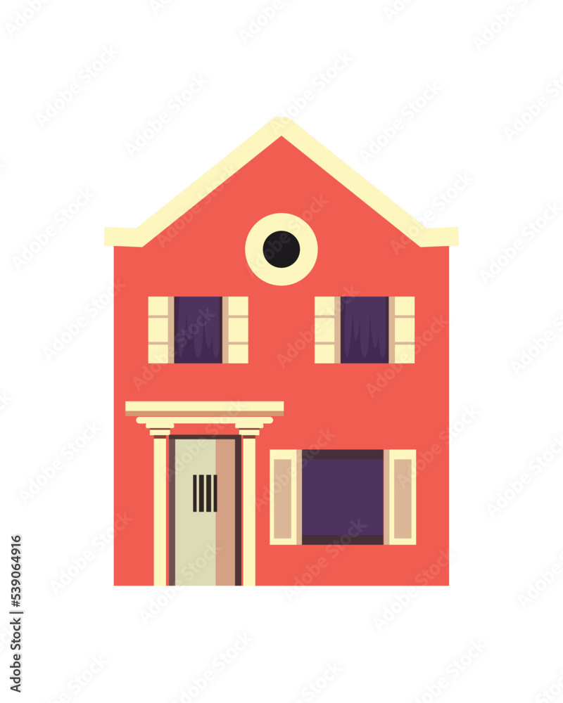 flat red building