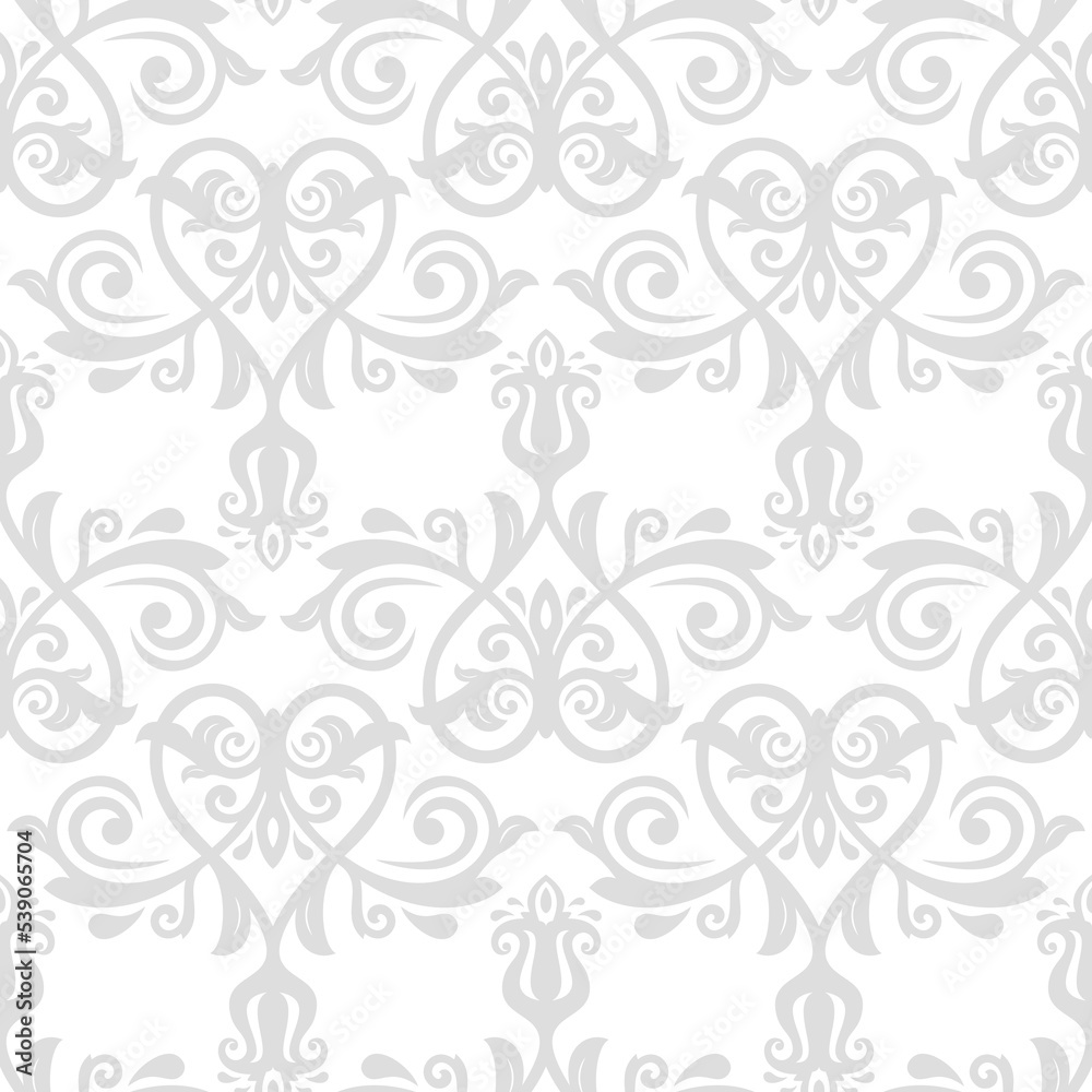 Orient vector classic light silver pattern. Seamless abstract background with vintage elements. Orient pattern. Ornament for wallpapers and packaging Orient vector classic light silver pattern. Seamless abstract background with vintage elements. Orient pattern. Ornament for wallpapers and packaging