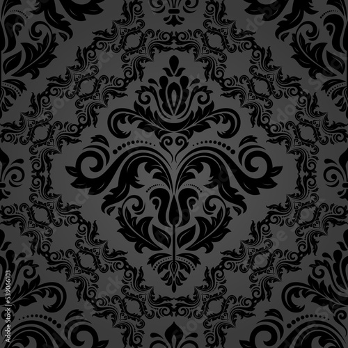 Classic seamless vector pattern. Damask orient ornament. Classic dark vintage background. Orient pattern for fabric, wallpapers and packaging