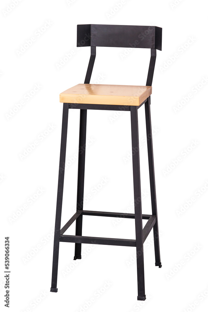 Wooden steel legs simplistic bar chair. Wooden steel legs simplistic bar chair.