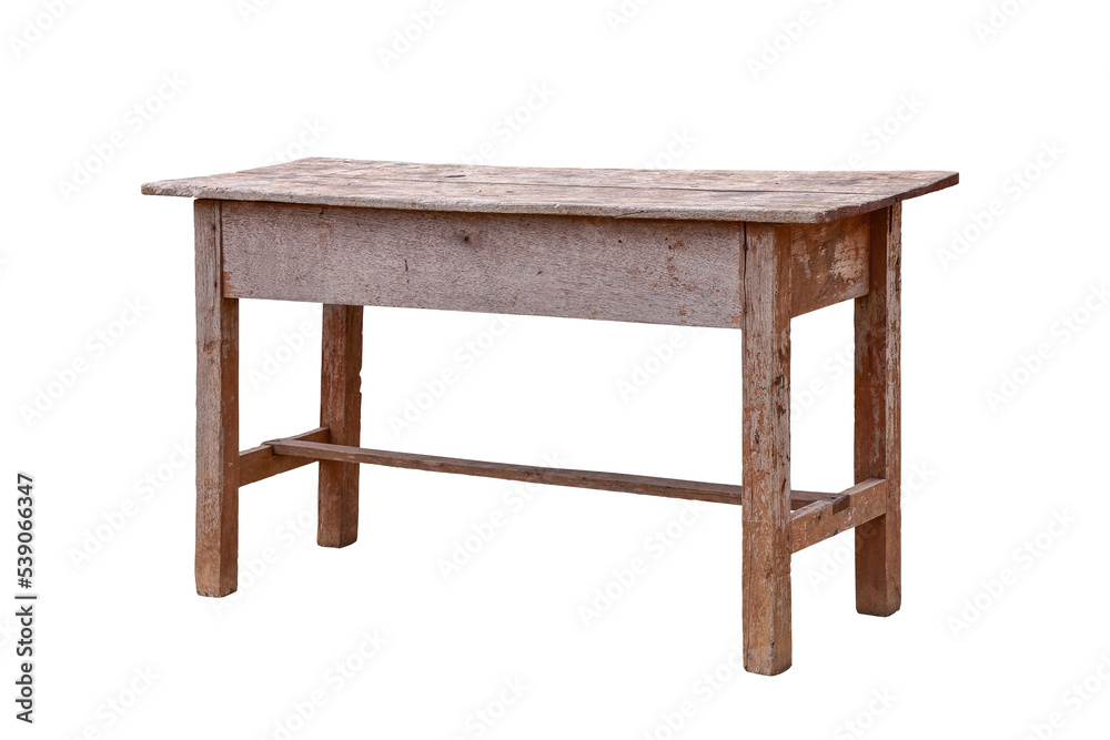 Old wooden school desk. Old wooden school desk.