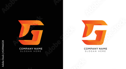 Gradient 3d letter G logo design