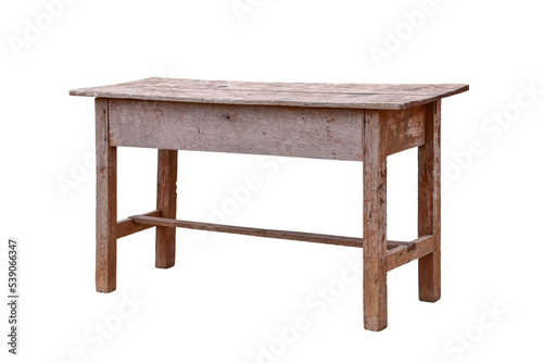 Old wooden school desk.