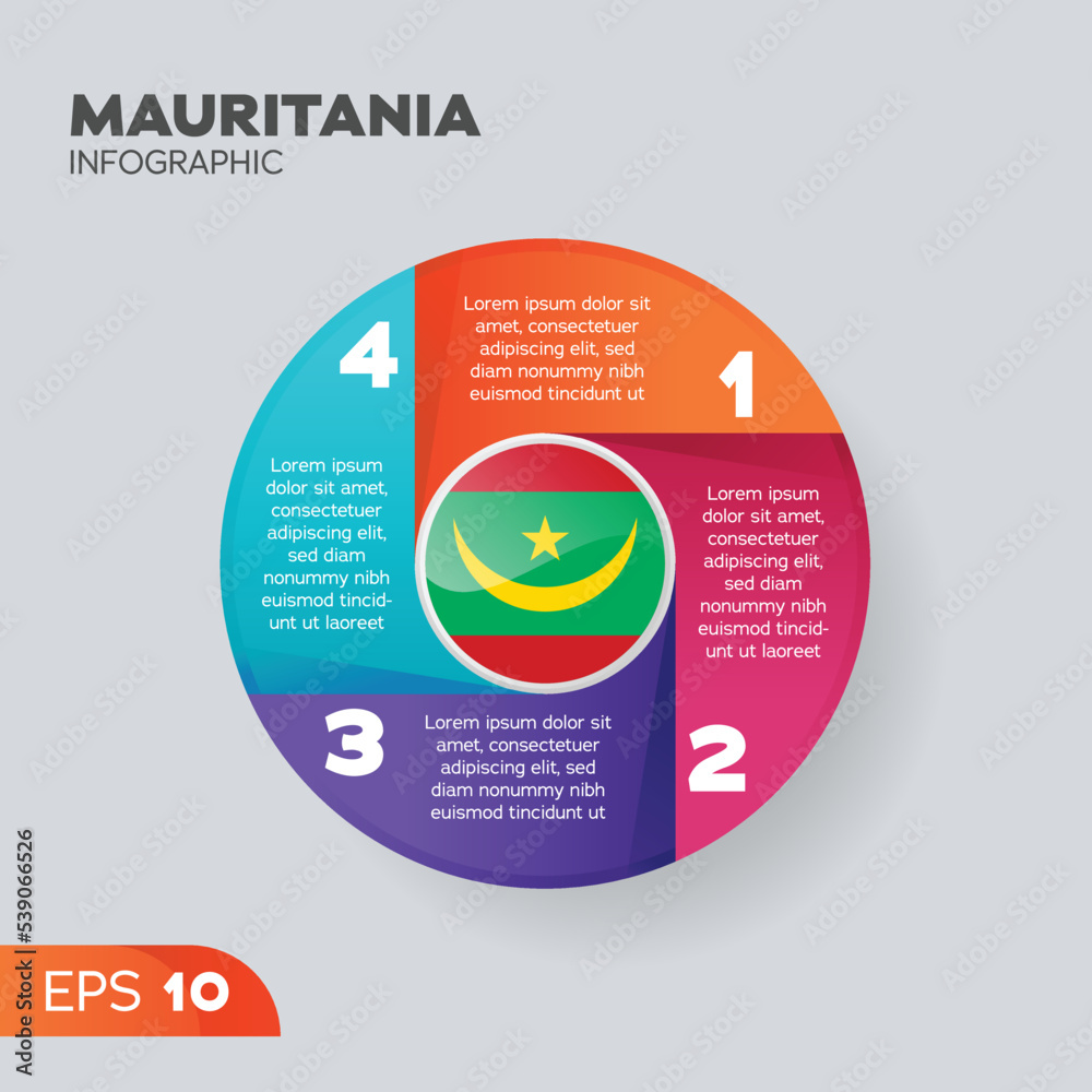Fototapeta premium Mauritania Infographic Element