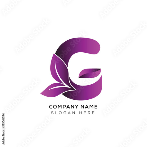 Gradient 3d letter G logo design