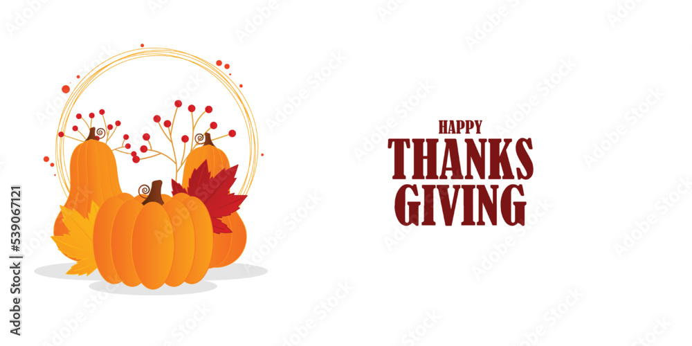 Vector illustration for Happy Thanksgiving day banner Vector illustration for Happy Thanksgiving day banner