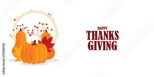 Vector illustration for Happy Thanksgiving day banner