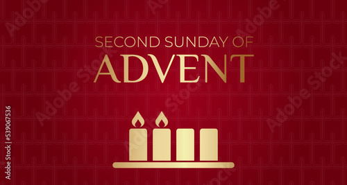 Second Sunday of Advent Background Illustration Design