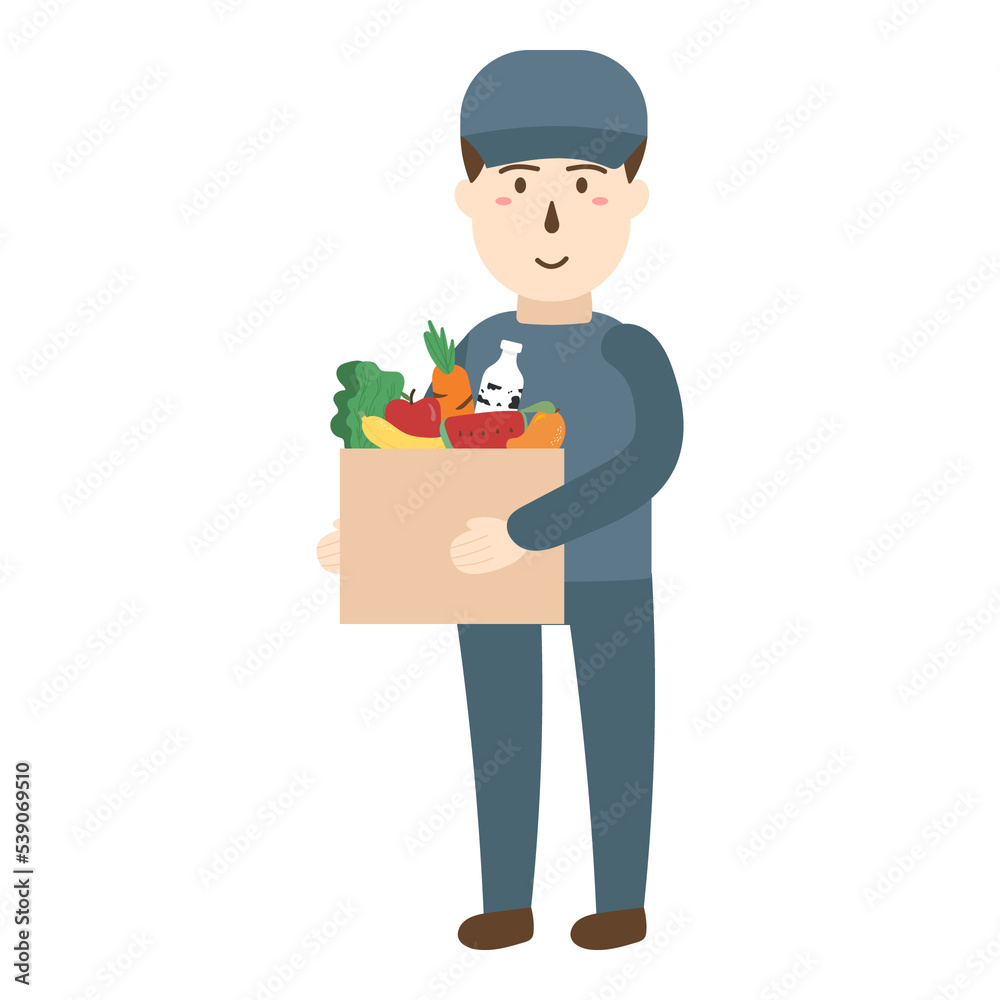 man delivering food