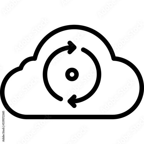 Cloud sync outline icon