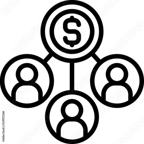 Crown funding outline icon