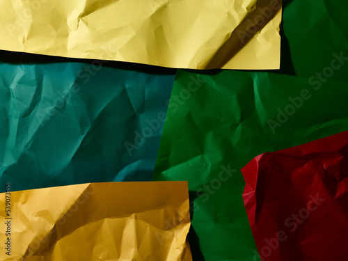 抽象背景素材　緑　黄　赤