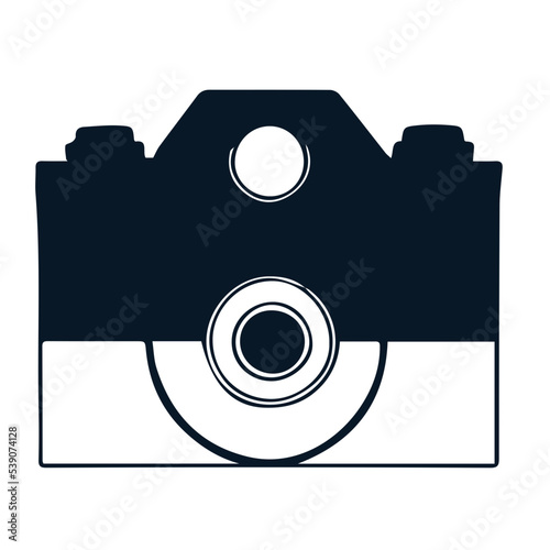 silhouette of photographic camera