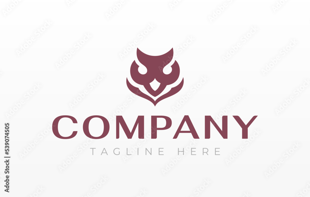 Obraz premium Owl Head Logo Design Template