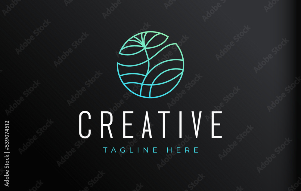 Nature Linear Abstract Logo Design Template Nature Linear Abstract Logo Design Template