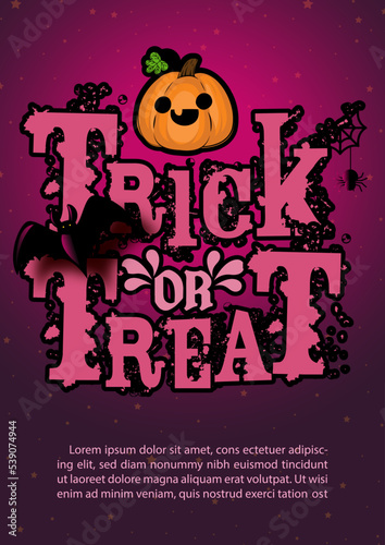 Poster holiday of Halloween day in vector design.