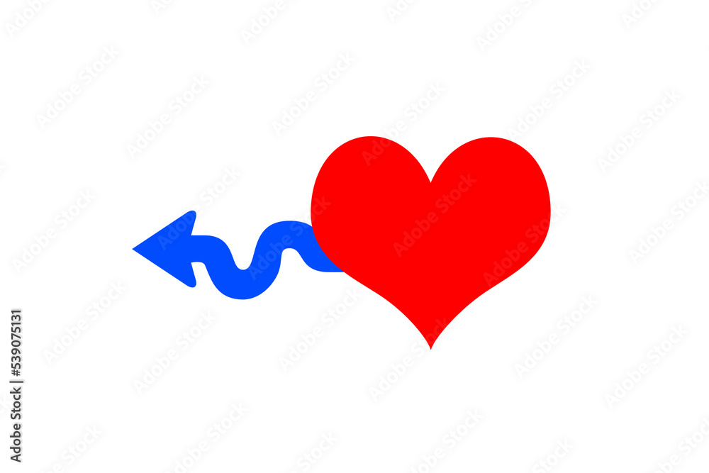 Red and blue arrow icon, Red and blue color arrow indicator.Arrow banner background Red and blue arrow icon, Red and blue color arrow indicator.Arrow banner background