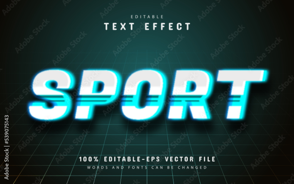 Sport neon text effect