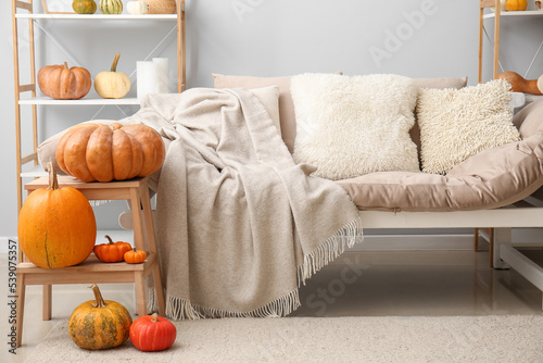 Stepladder with Halloween p...