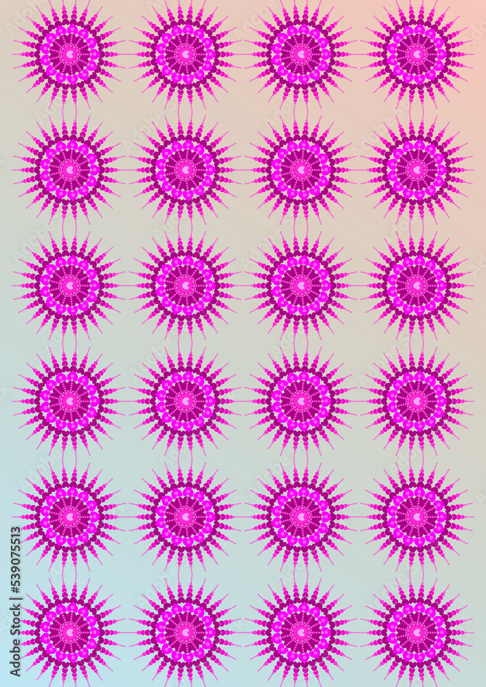 The illustrations and clipart. Vector image. Abstract image. 6 rows of love in a circle pattern.