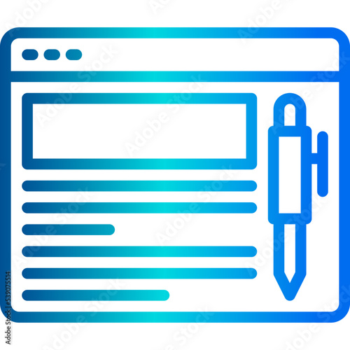 Copywriter outline icon