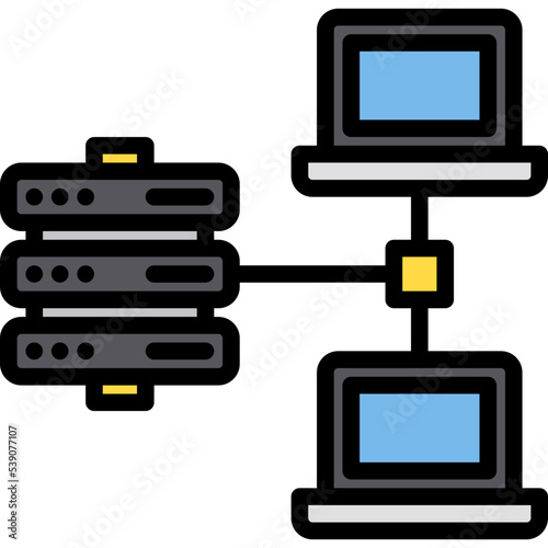 Local network filled outline icon