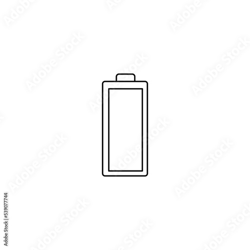 battery for power simple vector outline suitable for any purpose. Web design, mobile app.