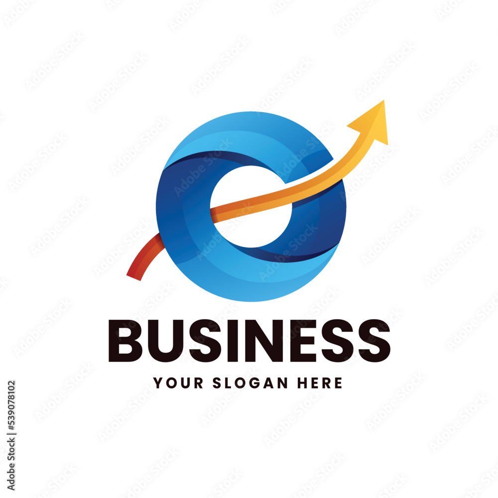 Letter O with Arrow Logo Vector Icon Design Letter O with Arrow Logo Vector Icon Design